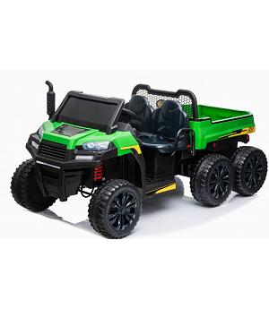 CAMIÓN AGRICOLA Batería para niños, Verde-Negro 24V, 4 MOTORES - INDA255-LEG6950376